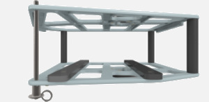 Hillaero CENTRIMAG FAA certified mountable bracket for Air Ambulance Airmed Helicopter or Fixed Wing Aircraft FRONT